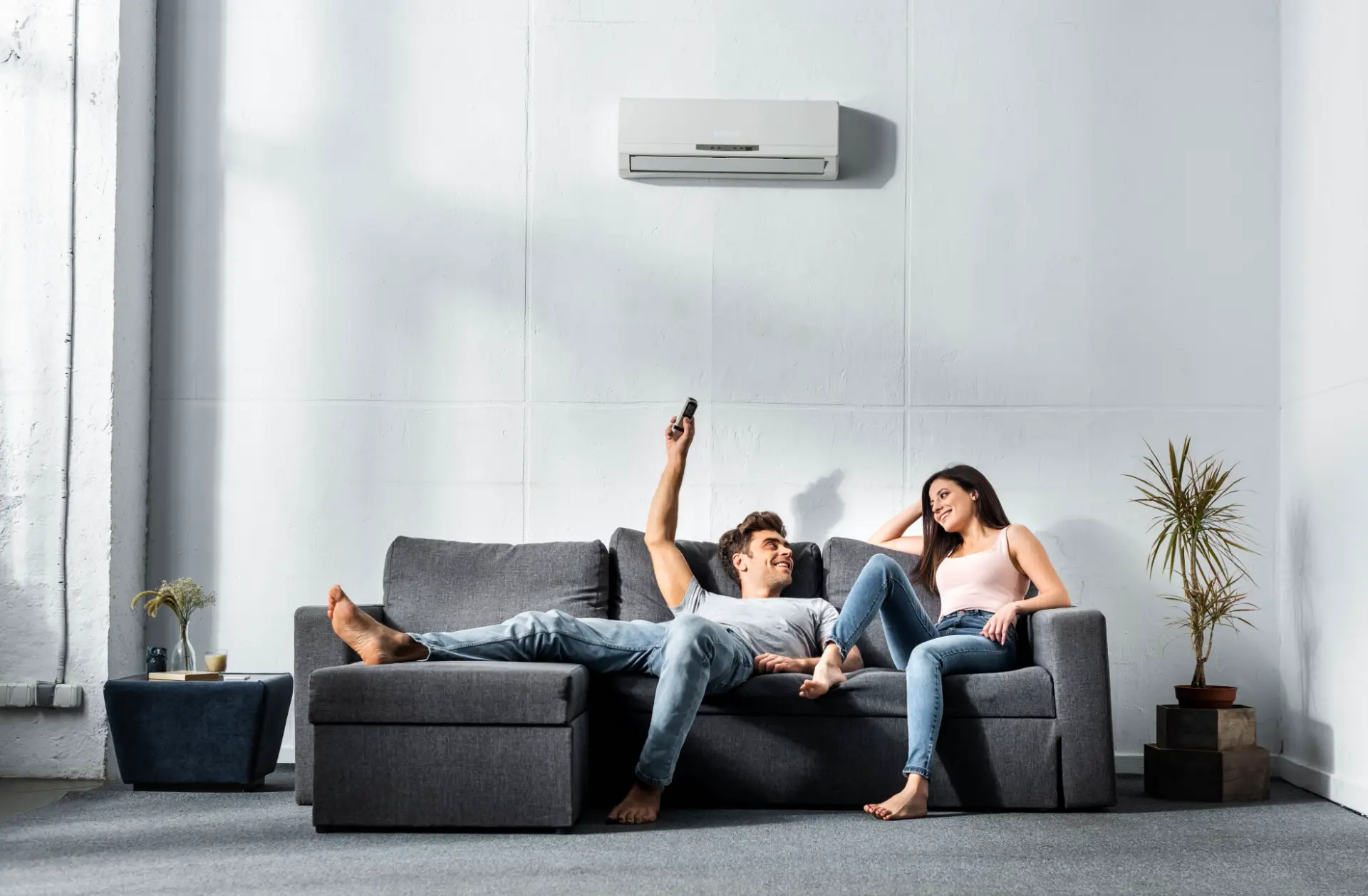 hogar con aire acondicionado